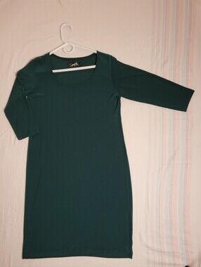 Sympli Green Midi Dress Three Quarter Sleeve Size 6